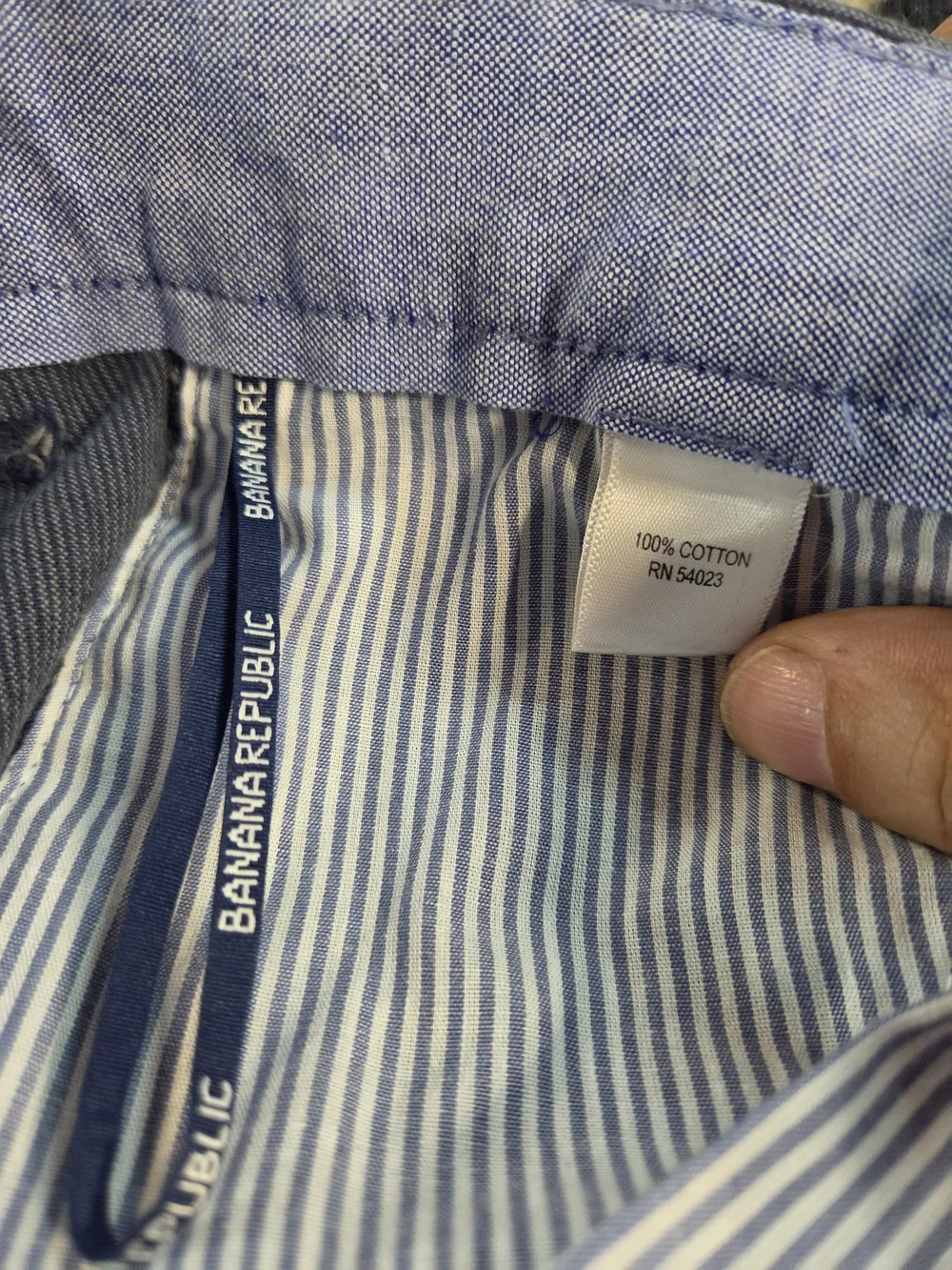 Banana Republic Kentfield Pants 35x32 Blue Striped 100% Cotton
